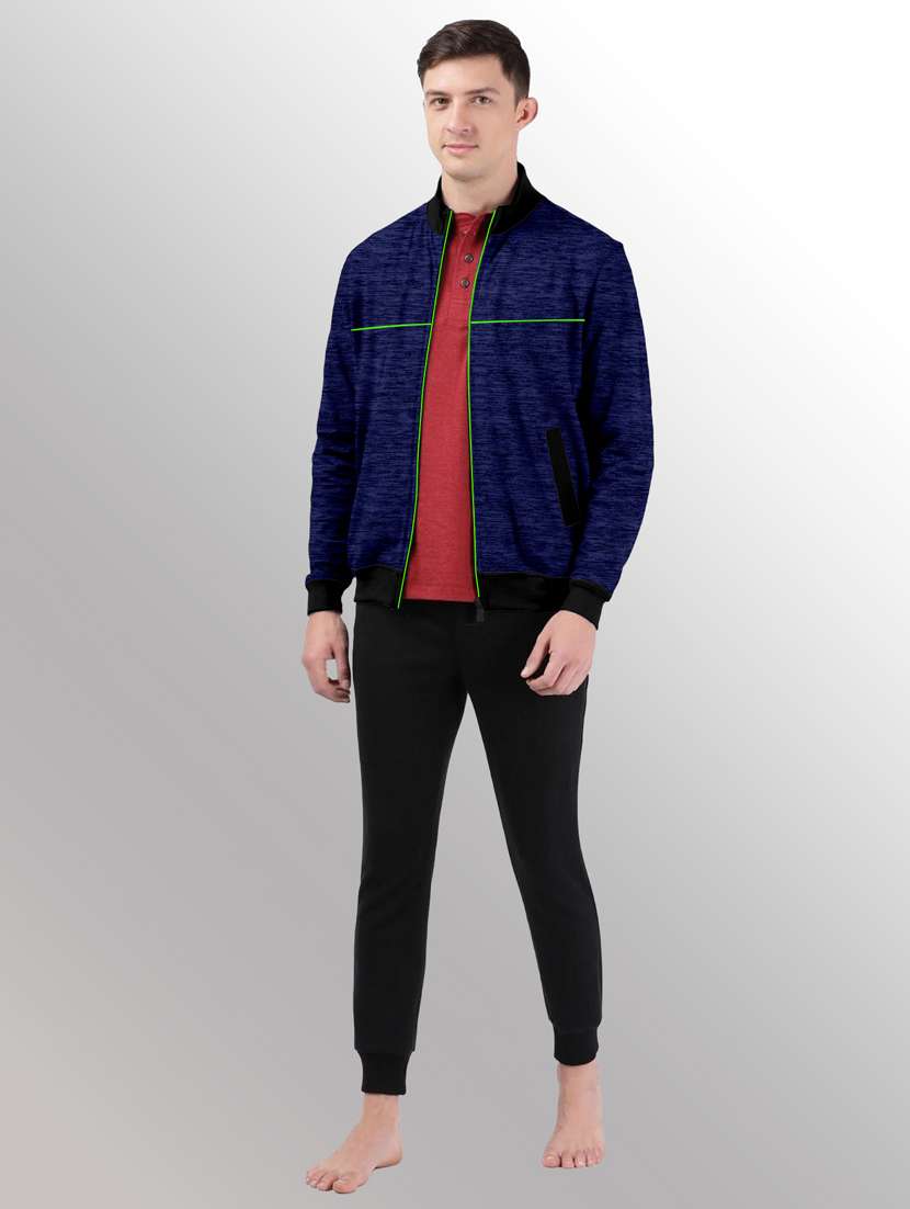 men melange casual jacket - 20388724 -  Standard Image - 2
