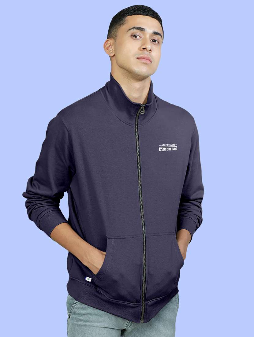 blue fleece casual jacket - 20388739 -  Standard Image - 2