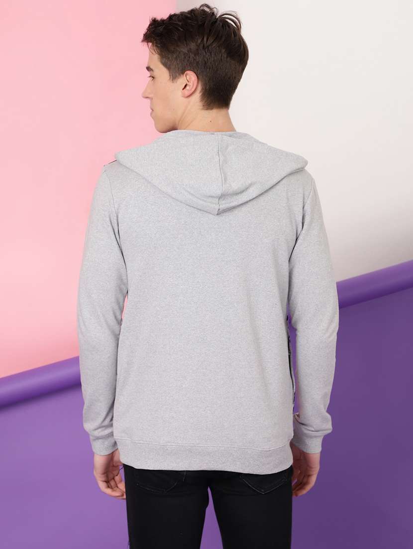 men printed long sleeve hooded sweatshirt - 20388746 -  Standard Image - 2