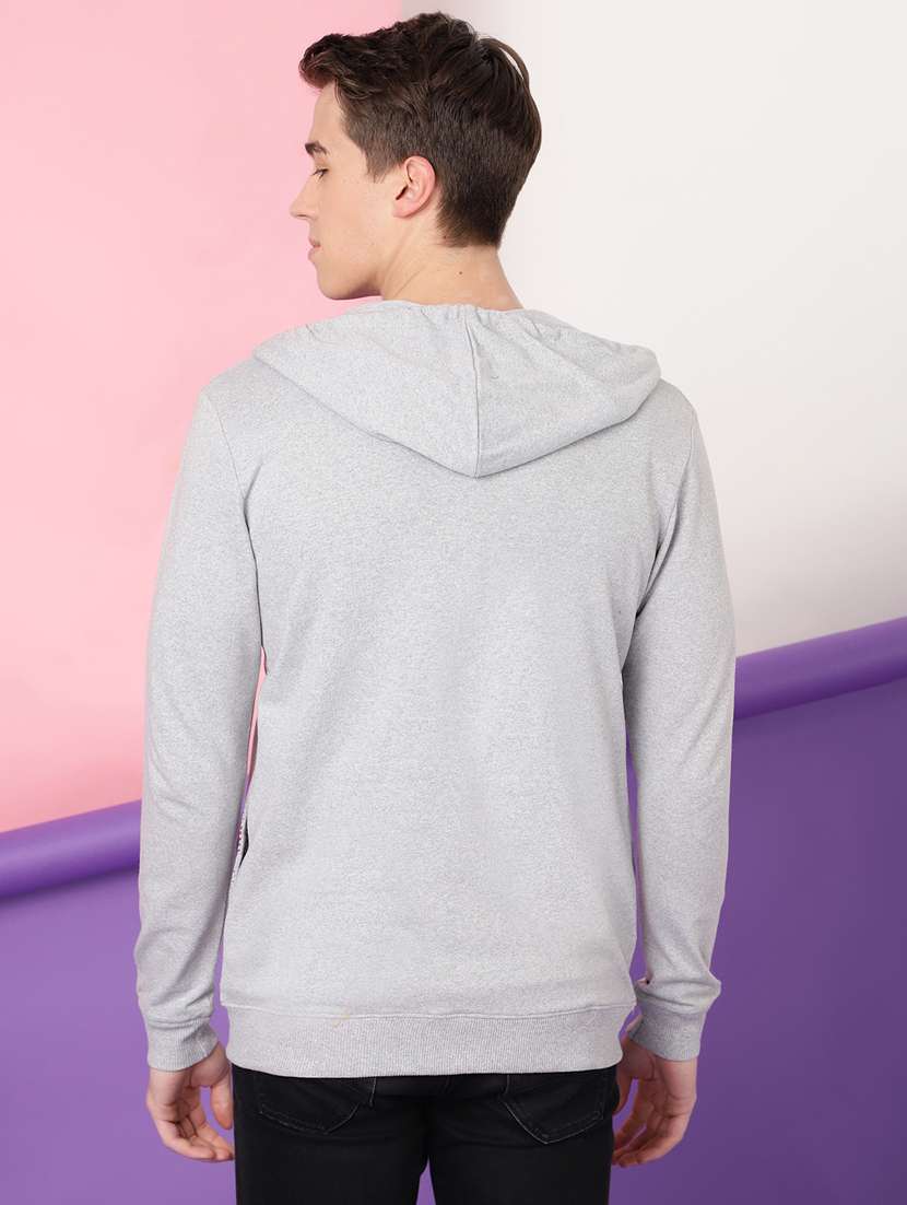 men printed long sleeve hooded sweatshirt - 20388747 -  Standard Image - 2