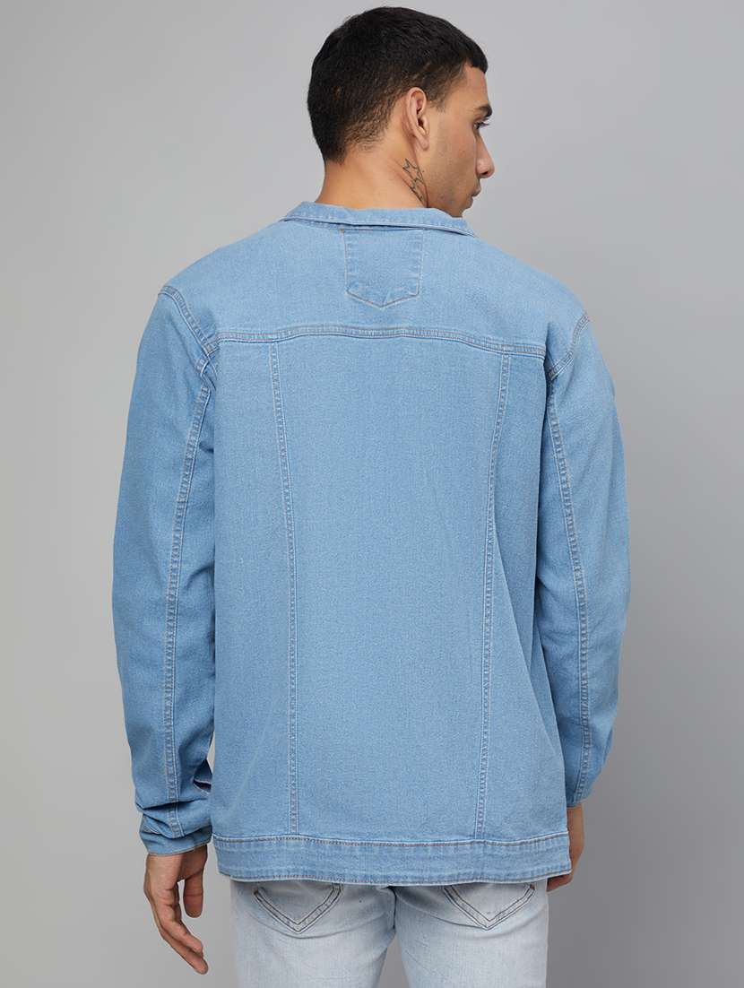 men light blue denim casual jacket - 20388757 -  Standard Image - 2