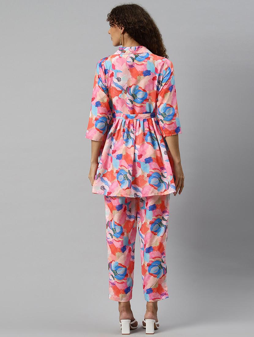 pink printed co-ord set - 20389359 - Standard Image - 2