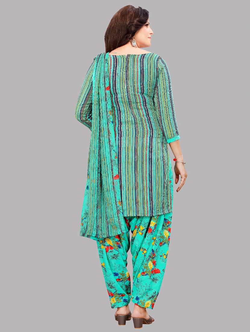 women green unstitched patiyala suits - 20390179 -  Standard Image - 2