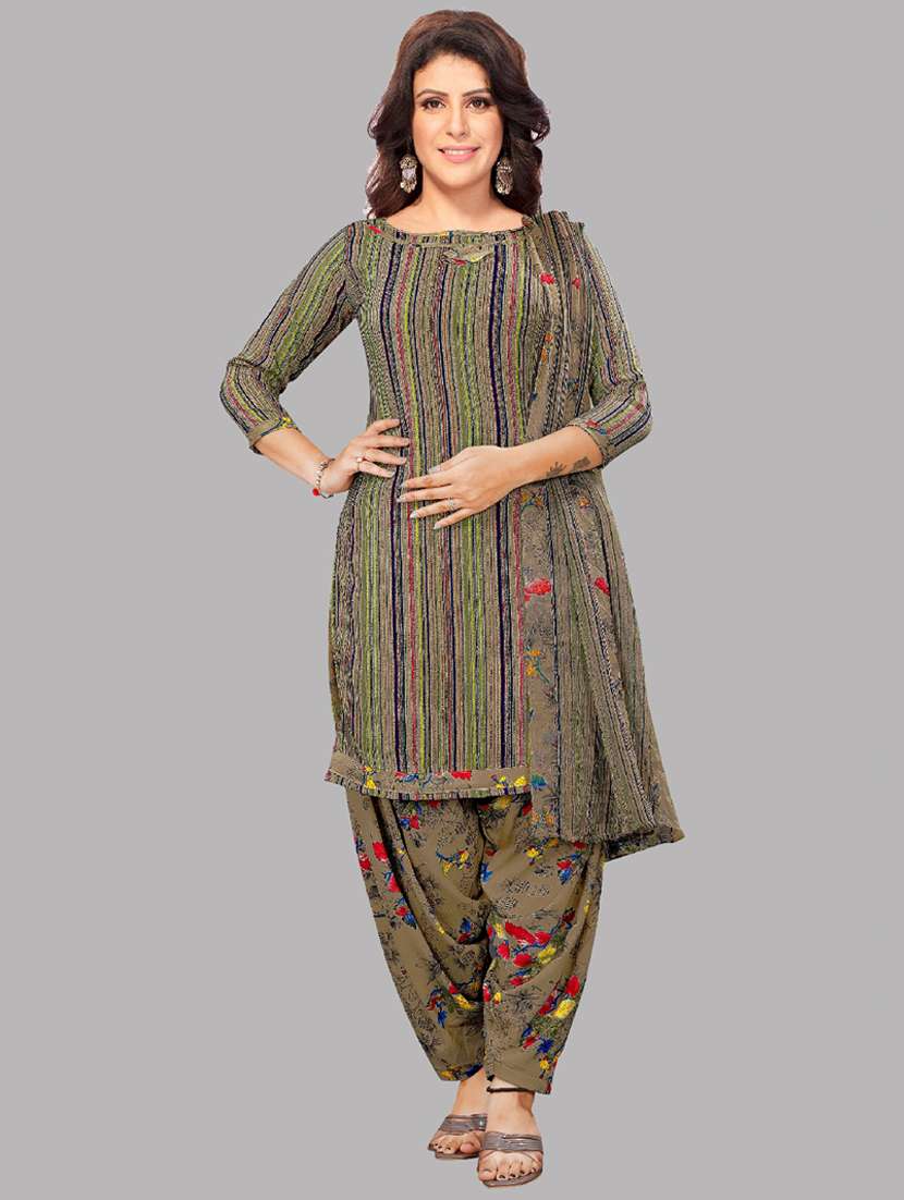 women multi color unstitched patiyala suits - 20390192 - Zoom Image - 0