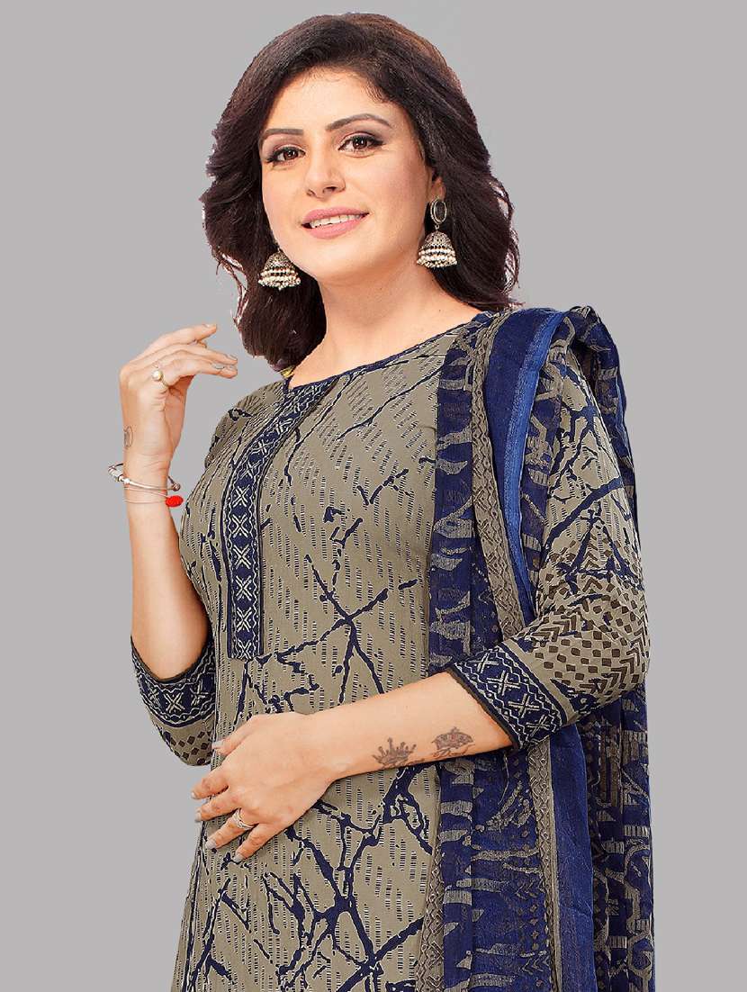 women grey unstitched patiyala suits - 20390196 - Standard Image - 2