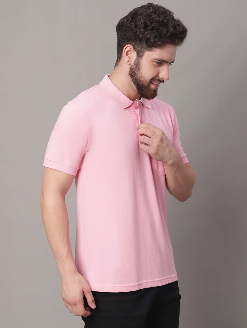 men solid polo t-shirt - 20390507 - Standard Image - 2