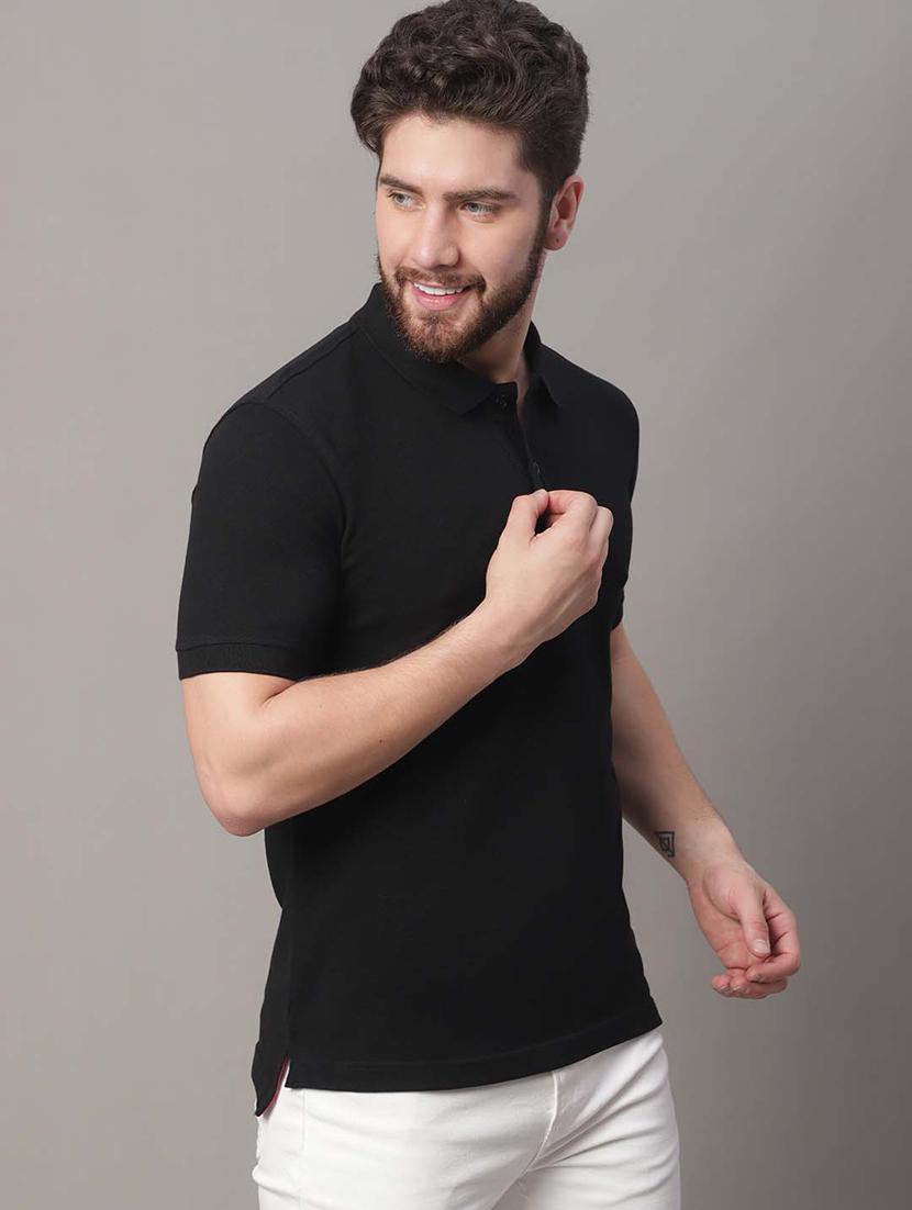 men solid polo t-shirt - 20390511 - Standard Image - 2