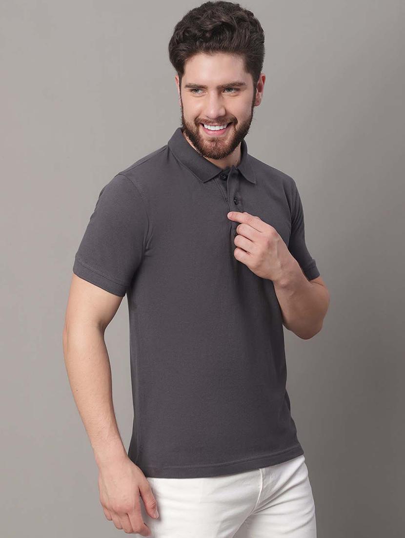 men solid polo t-shirt - 20390515 - Standard Image - 2