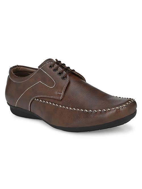 brown lace-up casual shoes - 20390646 - Standard Image - 0