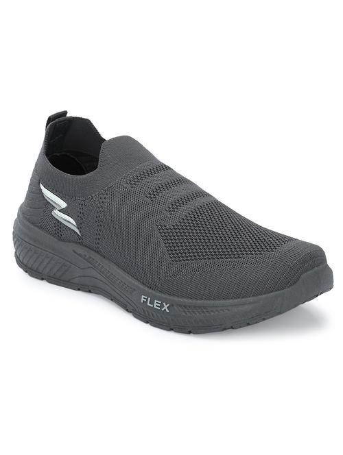 men solid black slip on sport shoes - 20393347 - Standard Image - 0