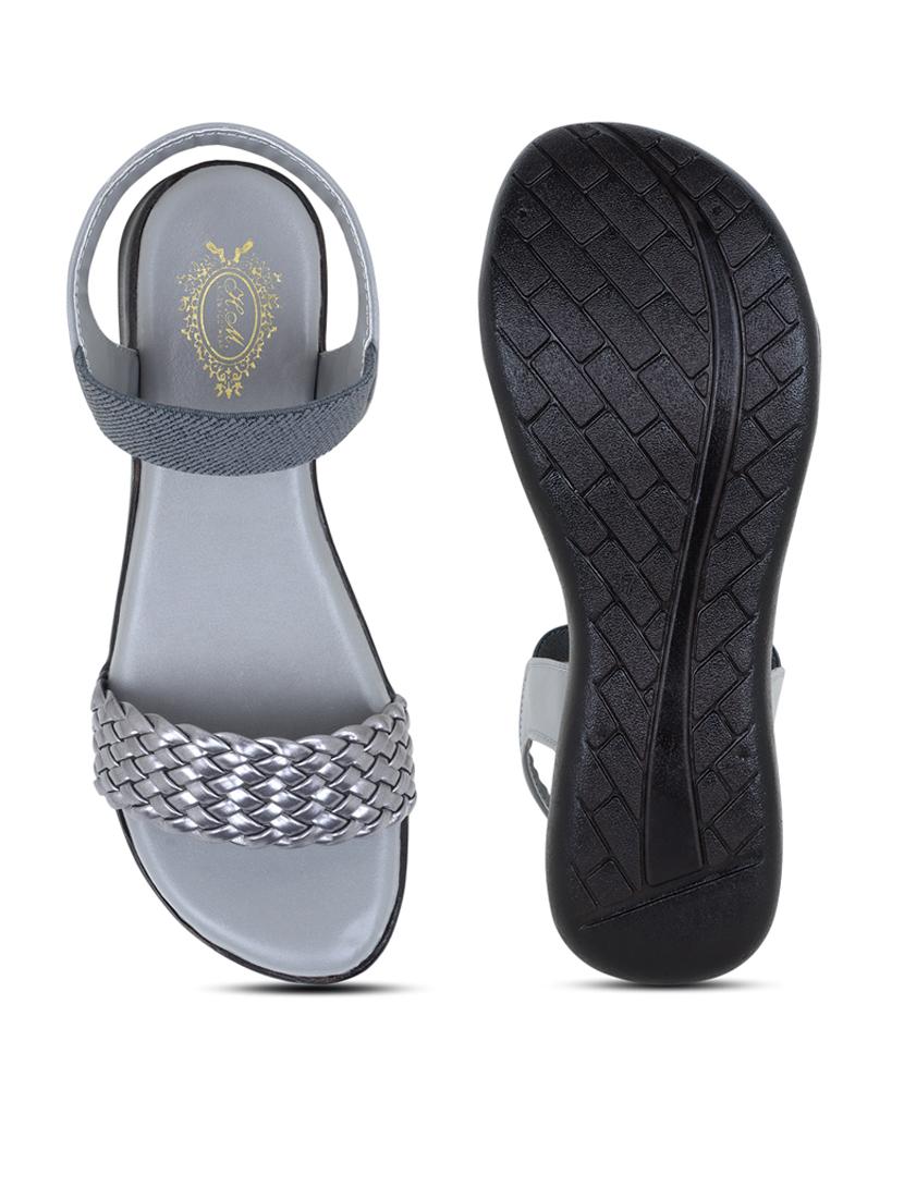 grey ankle strap sandal - 20393386 - Standard Image - 2