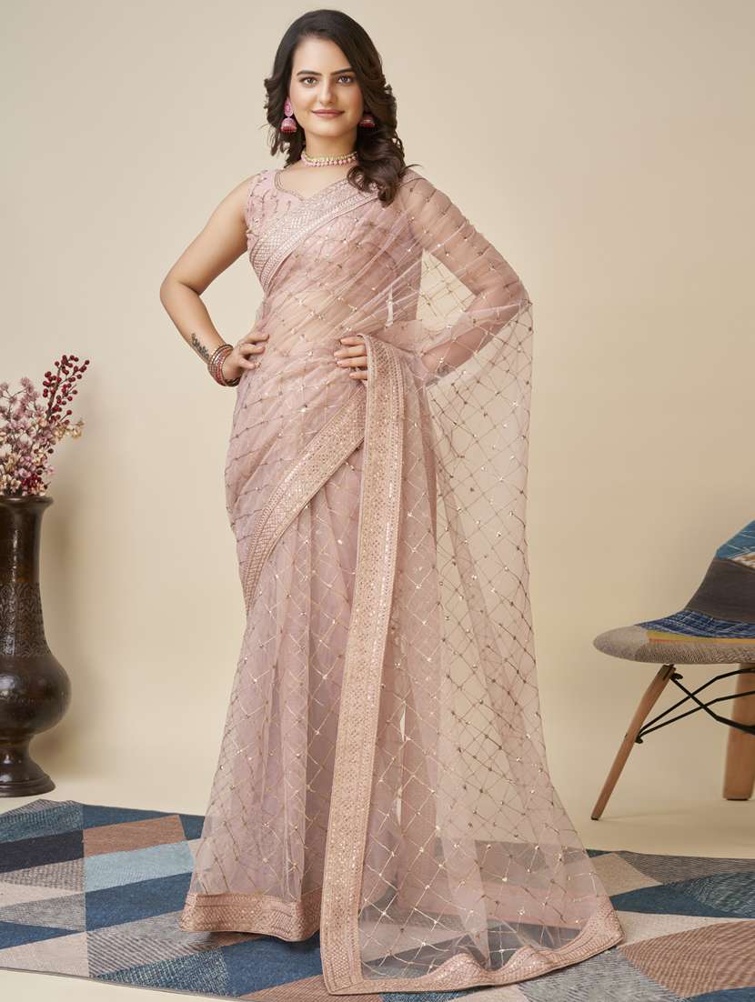 women's embellished saree with blouse
