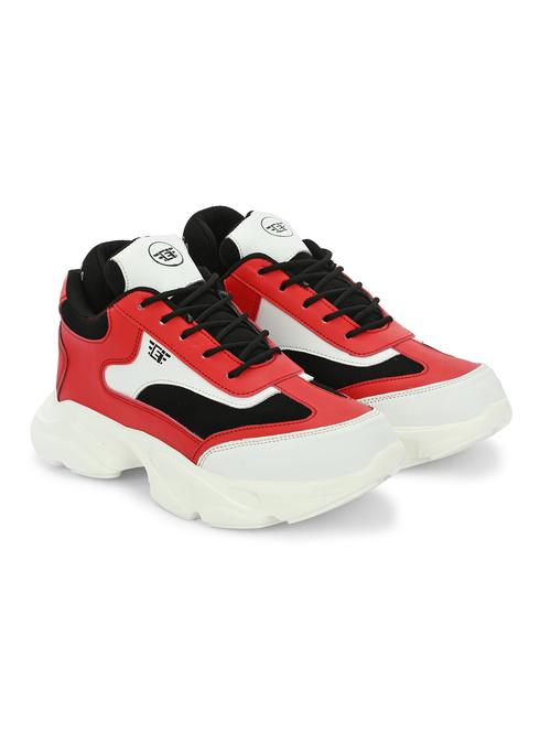men color block red lace up sport shoe - 20394751 - Standard Image - 0