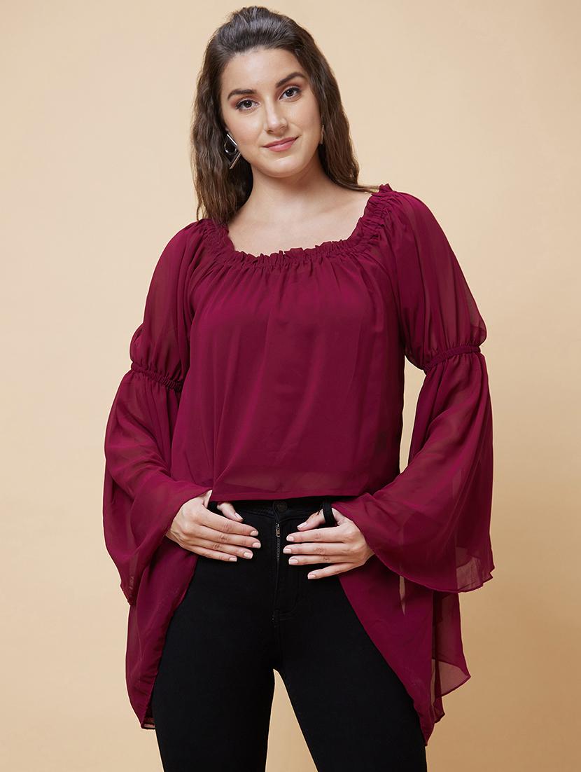 purple solid regular top - 20394973 - Zoom Image - 0