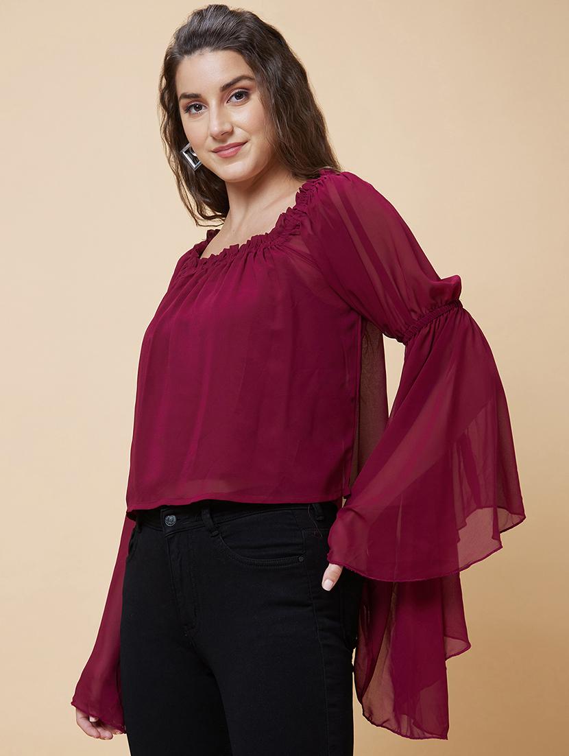 purple solid regular top - 20394973 - Standard Image - 2