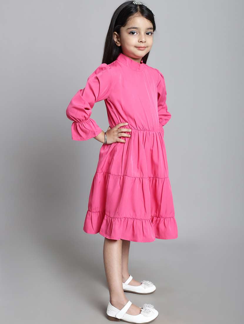 girls high neck long sleeves frock - 20395923 -  Standard Image - 2