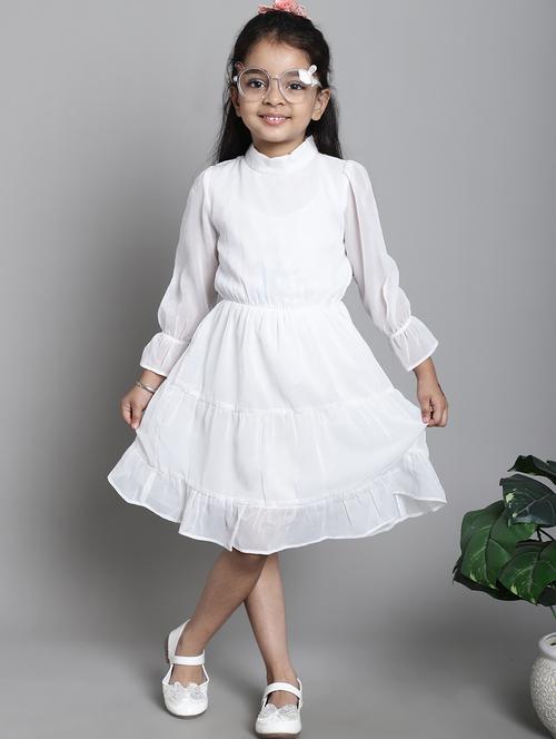 girls mock neck long sleeves frock - 20395924 - Standard Image - 0