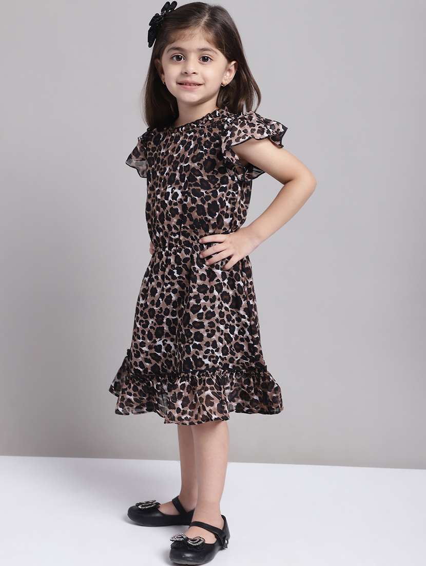 girls round neck cape sleeve frock - 20396803 -  Standard Image - 2