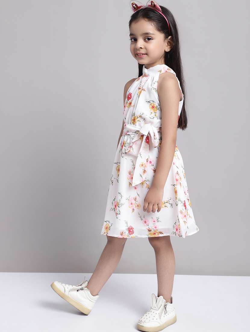 girls halter neck sleeveless frock - 20396817 -  Standard Image - 2