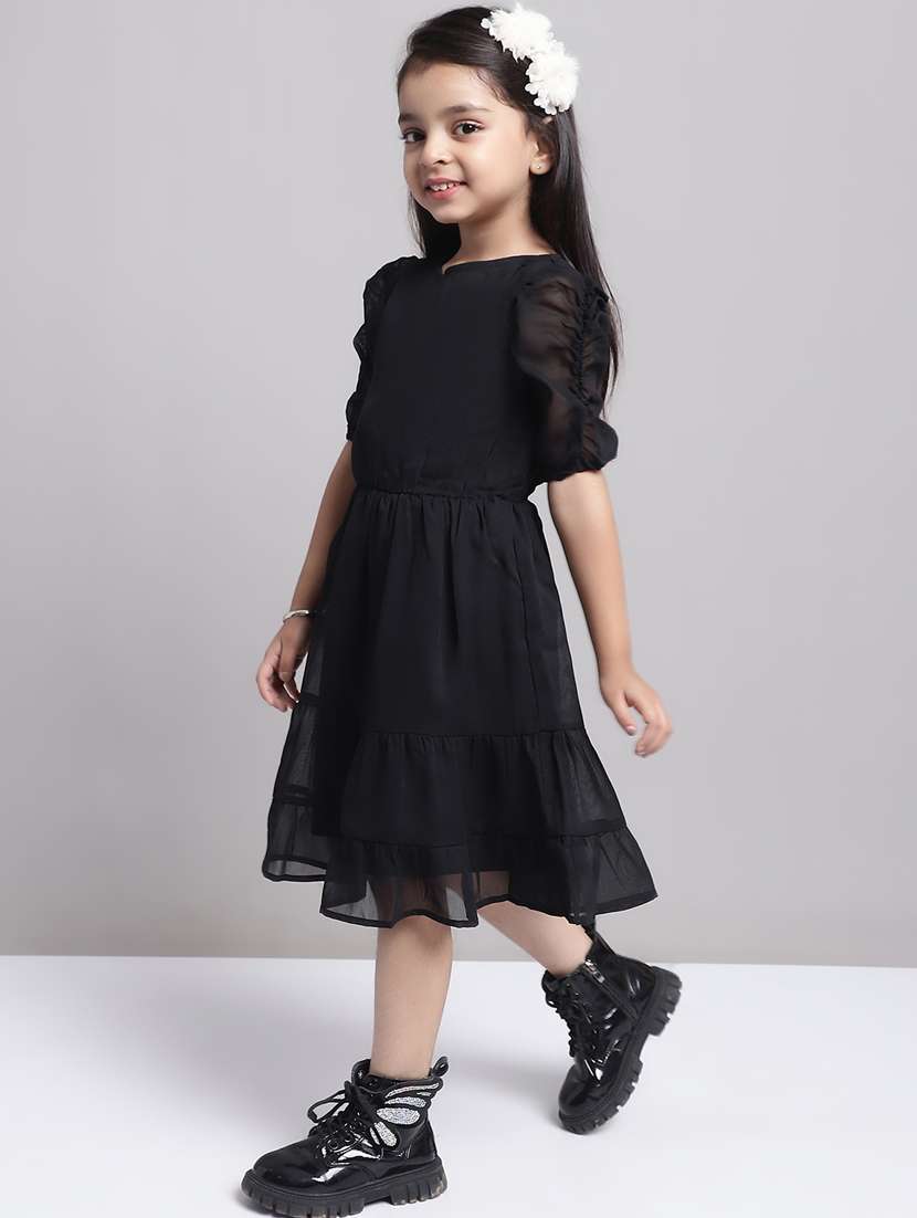 girls round neck short sleeves frock - 20396827 -  Standard Image - 2