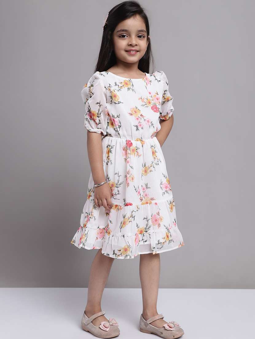 girls round neck short sleeves frock - 20396832 -  Standard Image - 2