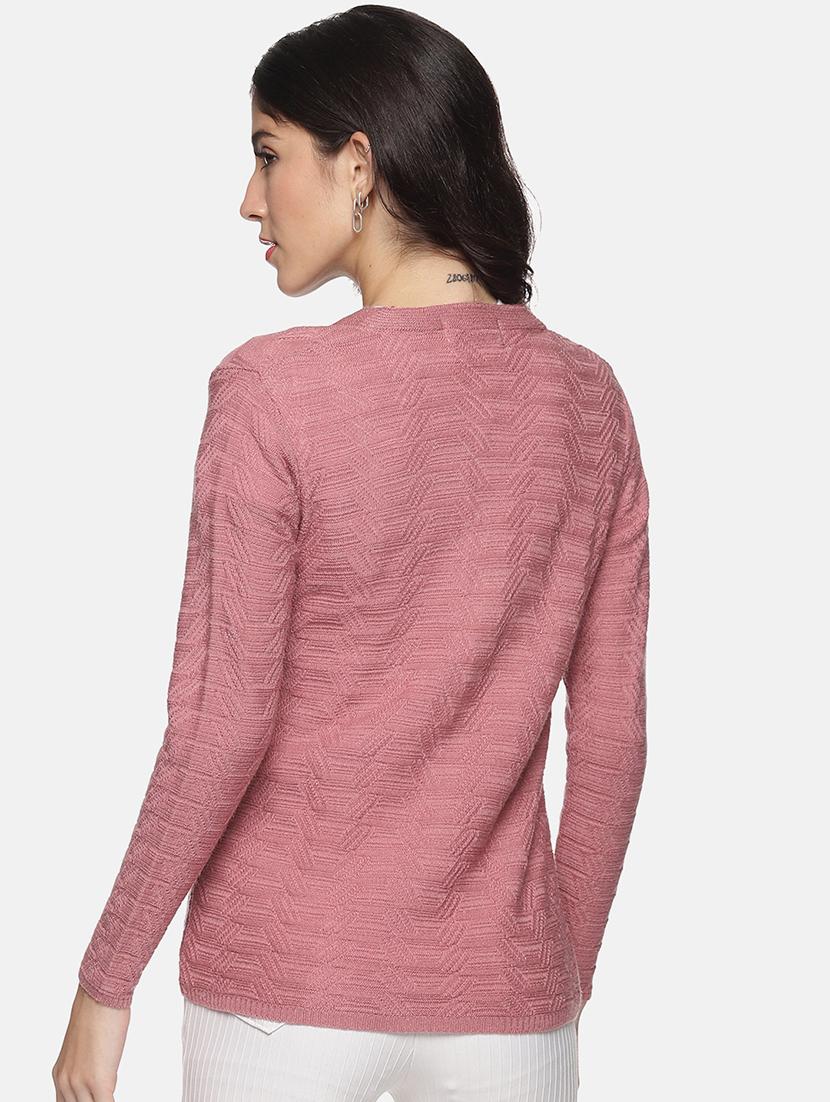 women pink wool blend cardigan - 20397123 - Standard Image - 2