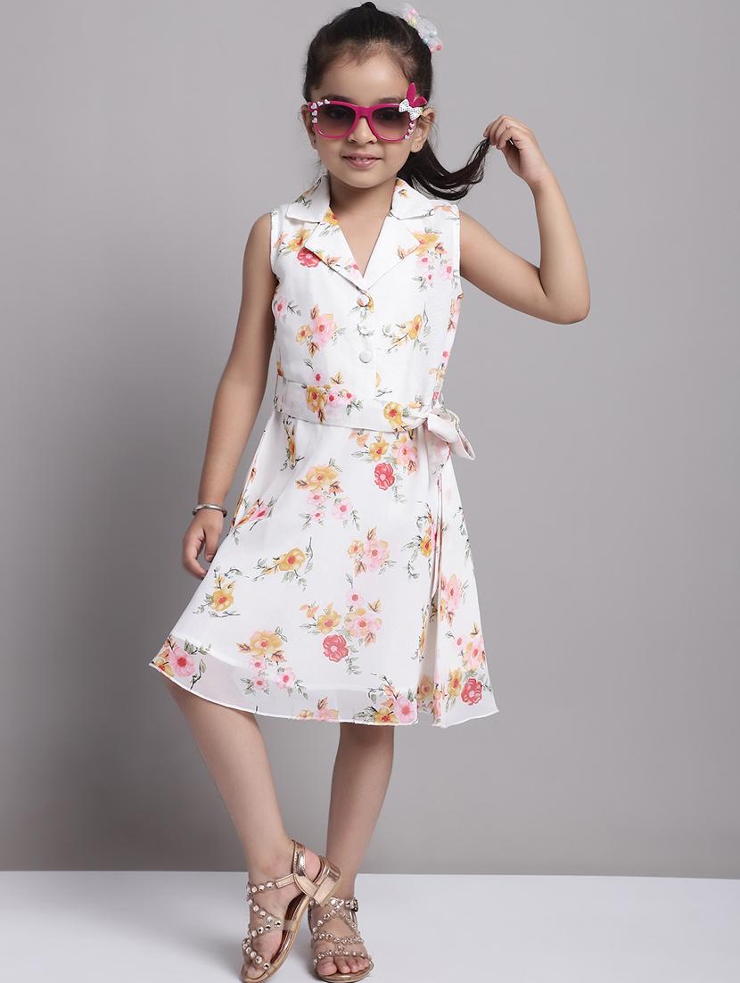 girls collared sleeveless frock