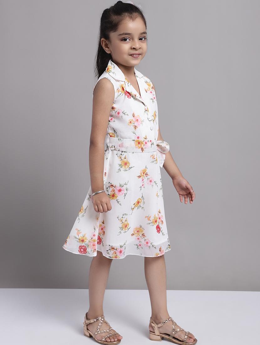 girls collared sleeveless frock - 20397155 - Standard Image - 2
