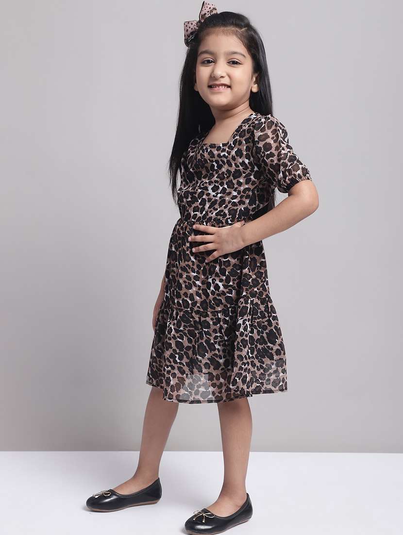 girls square neck short sleeves frock - 20397158 -  Standard Image - 2
