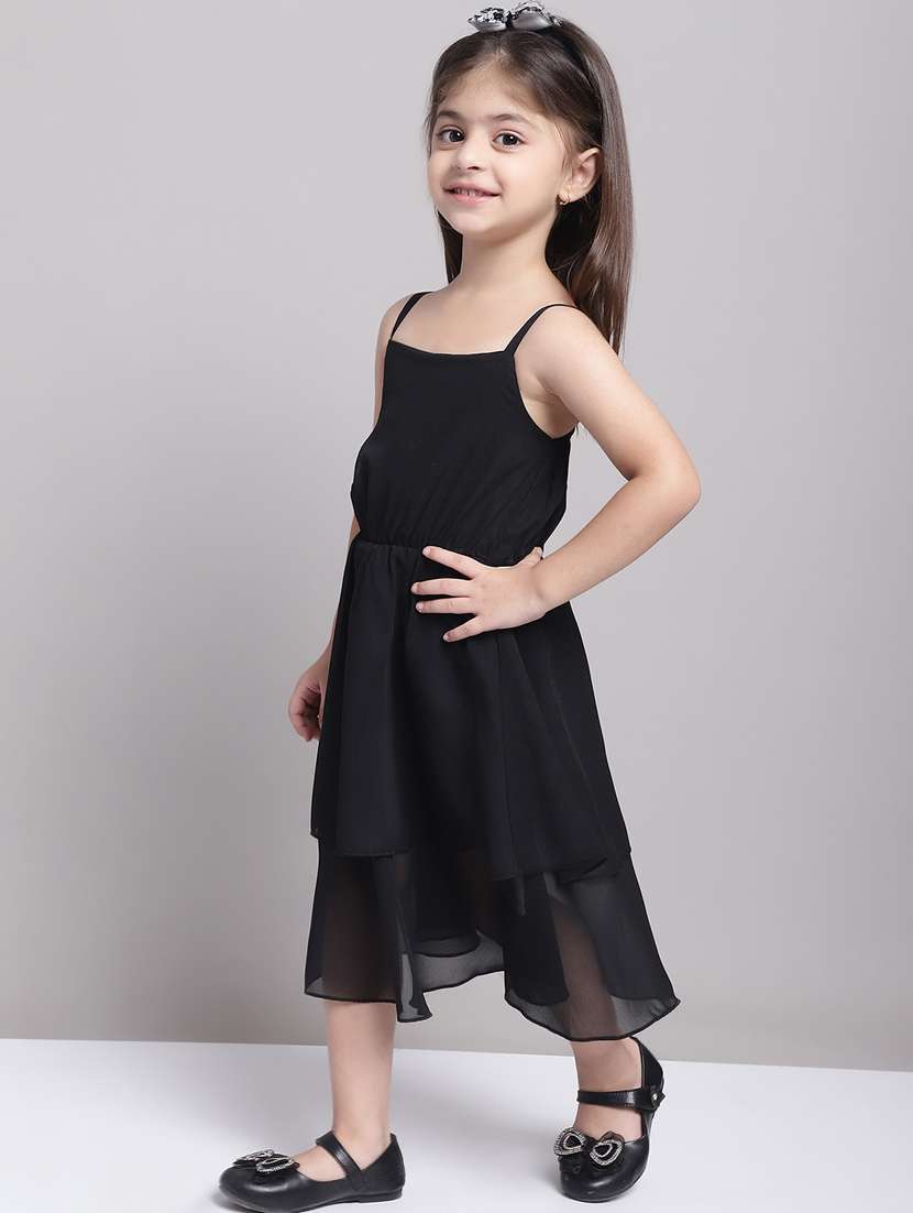 girls shoulder strap sleeveless frock - 20397187 -  Standard Image - 2