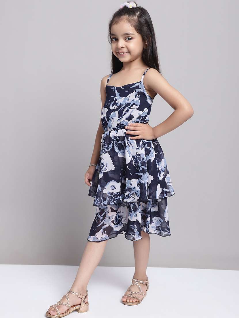 girls square neck sleeveless frock - 20397191 -  Standard Image - 2