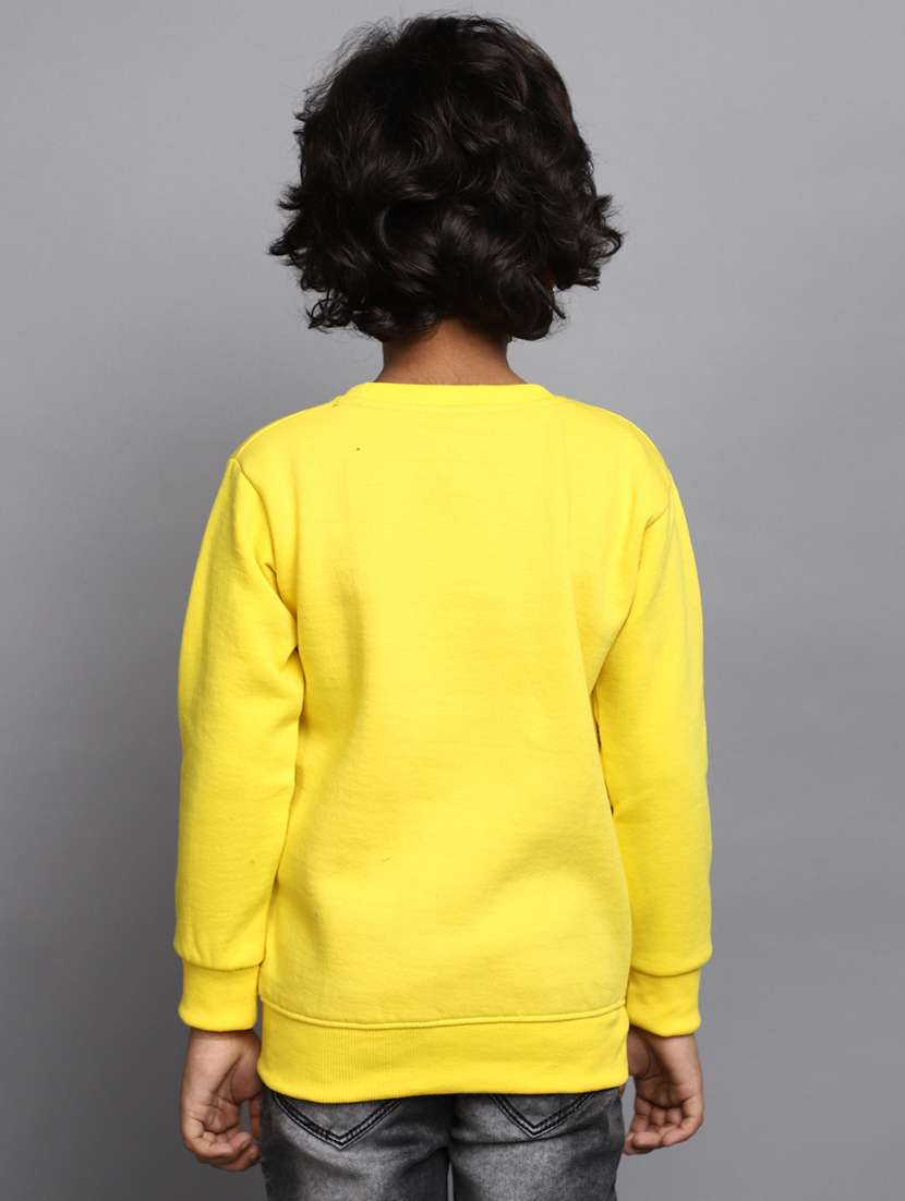 yellow cotton chest print sweatshirt - 20400256 - Standard Image - 2