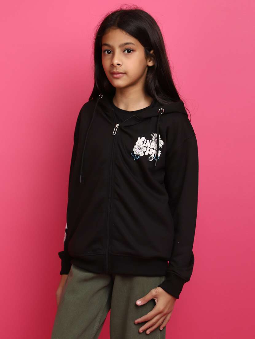 black acrylic chest print sweatshirt - 20401261 -  Standard Image - 2