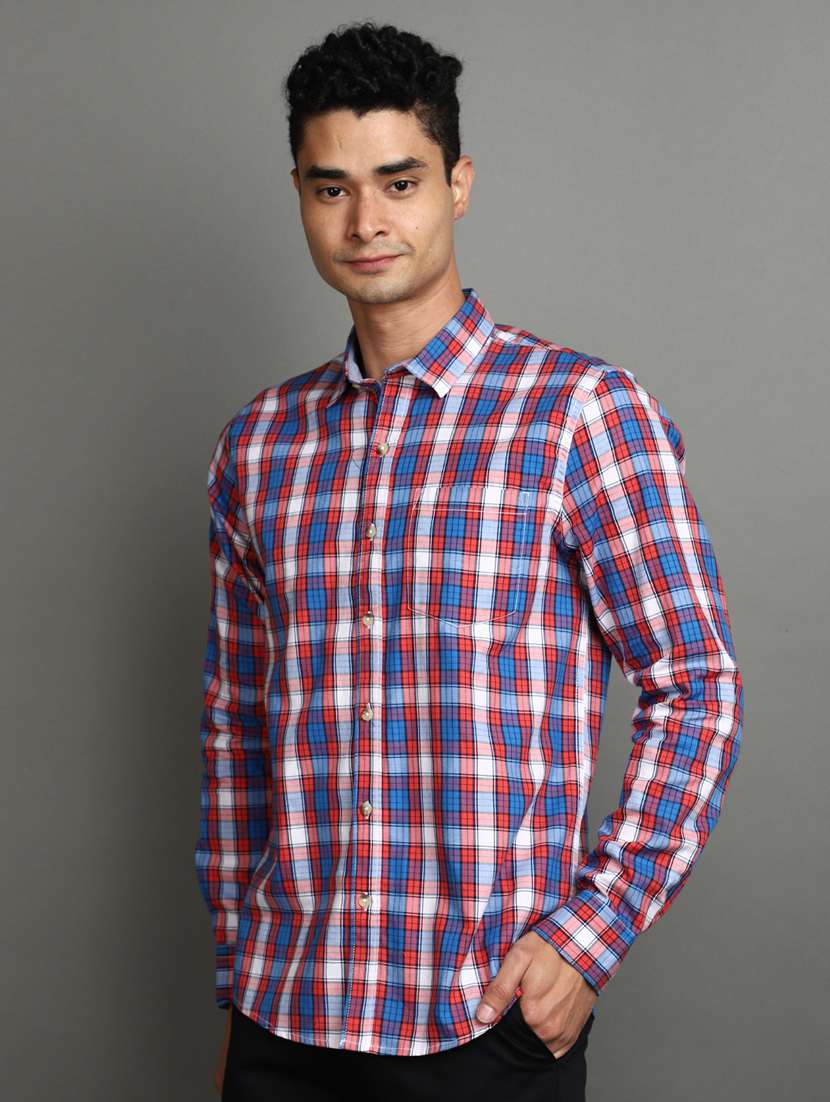 blue cotton casual shirt - 20402881 -  Standard Image - 2