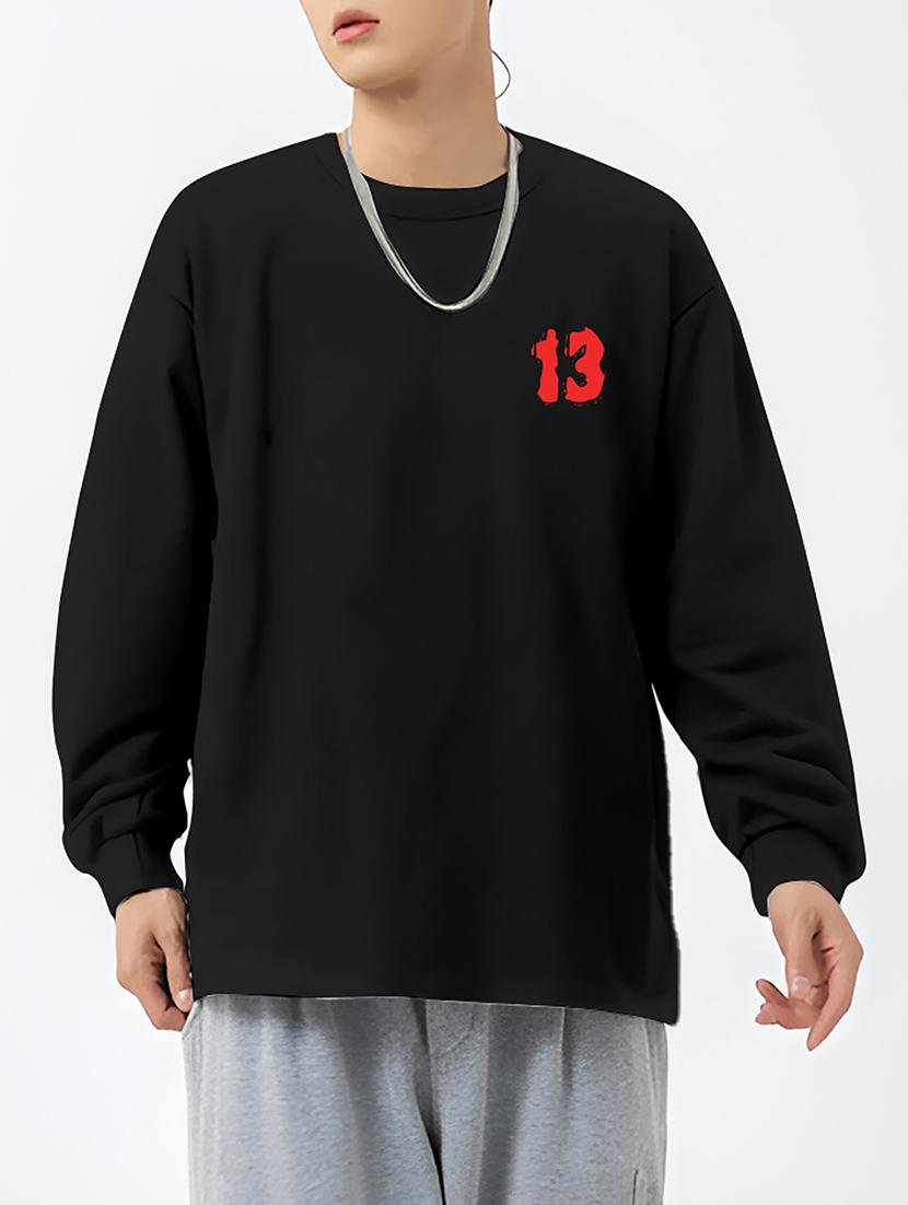 men's long sleeves oversized t-shirt - 20404143 - Standard Image - 2