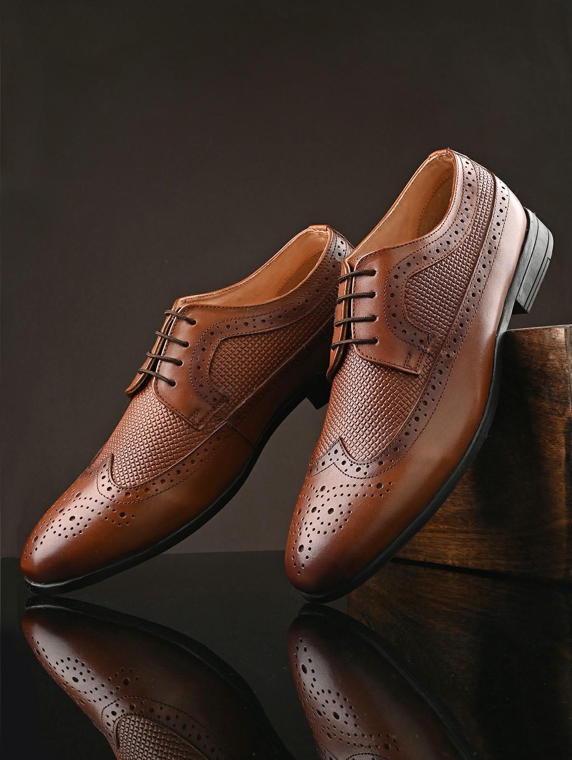 men cut work lace-up brouge shoes - 20404156 - Zoom Image - 0