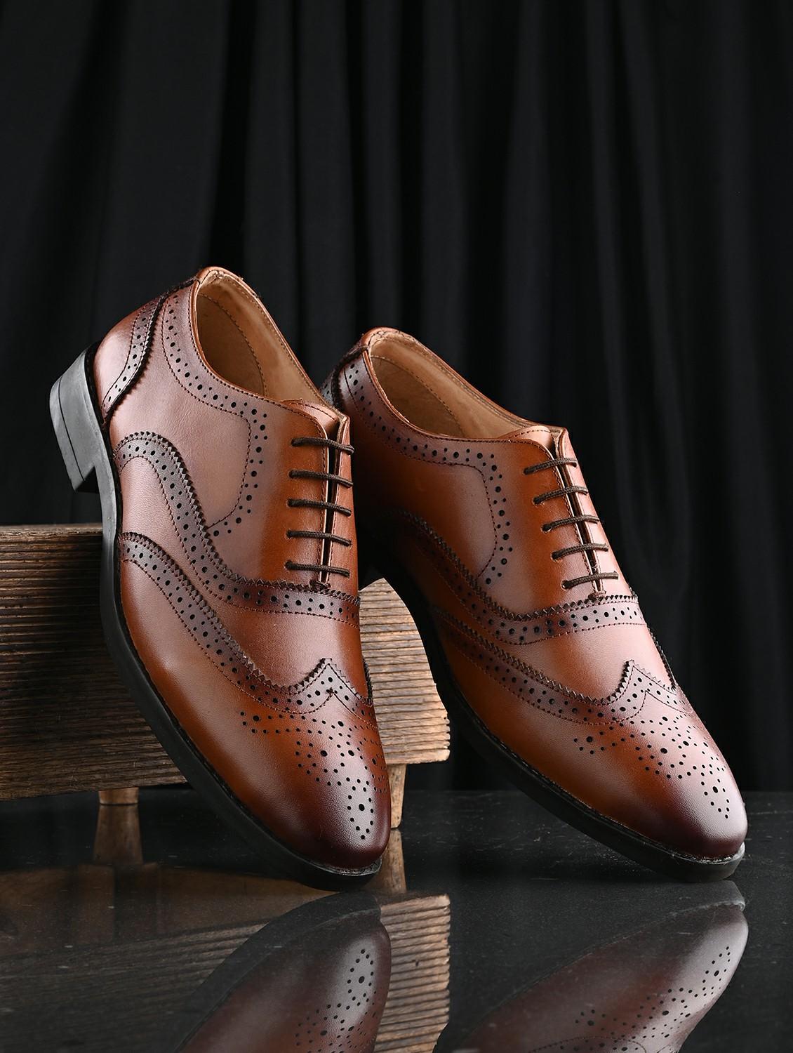men cut work lace-up brouge shoes - 20404161 - Zoom Image - 0