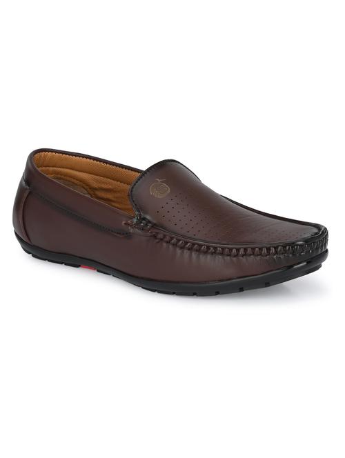 men solid brown formal slip on - 20404222 -  Standard Image - 0