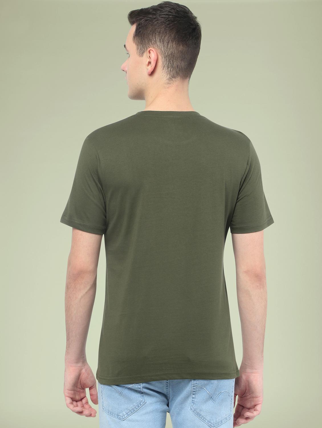 men green cotton regular t-shirt - 20404312 - Standard Image - 2