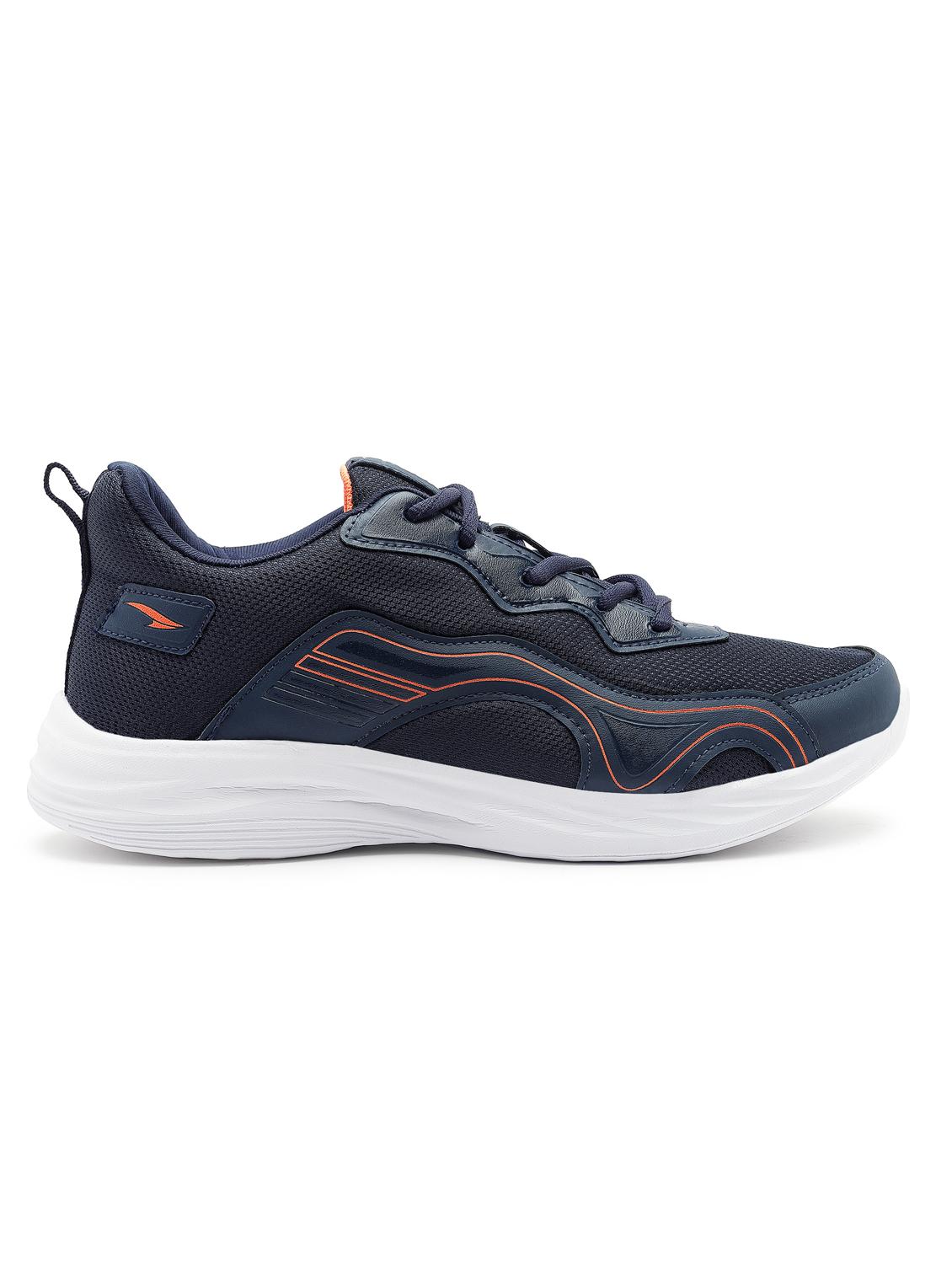 men solid navy blue lace-up sport shoe - 20404450 - Standard Image - 2