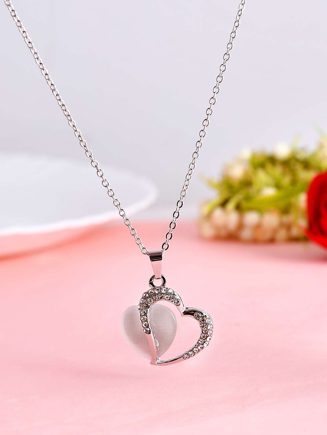 silver stainless steel pendant