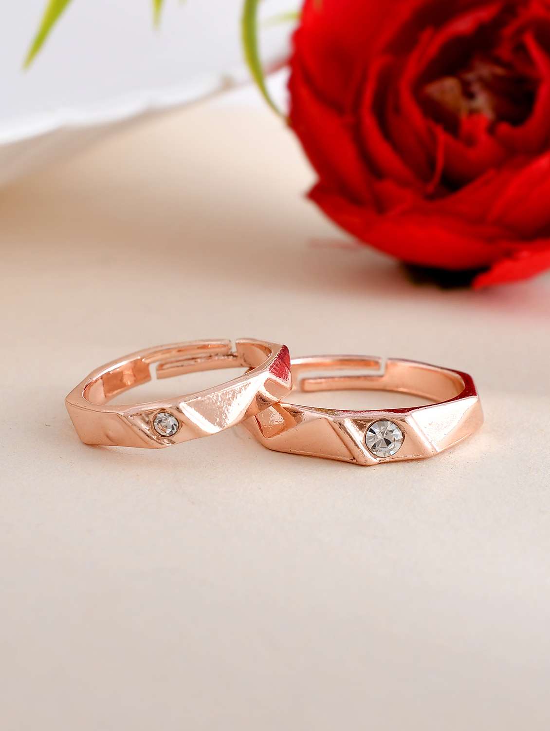 women's stainless steel rings combo