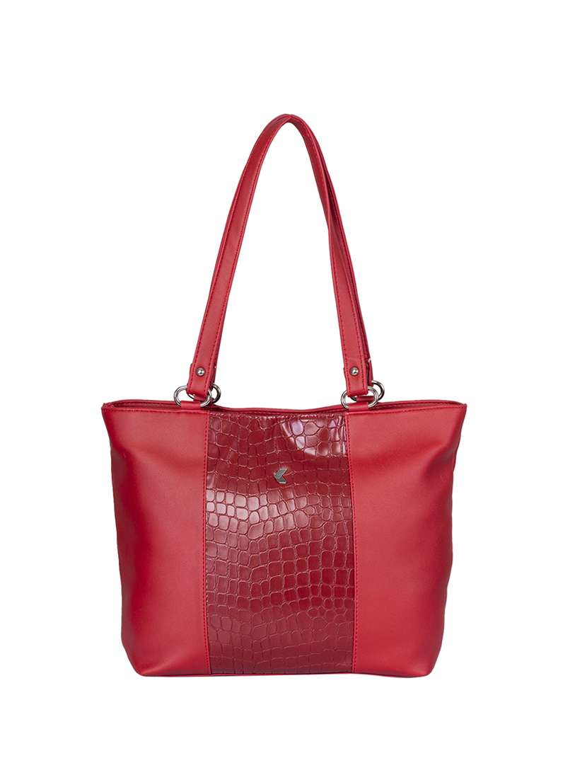 women texture leatherette handbag
