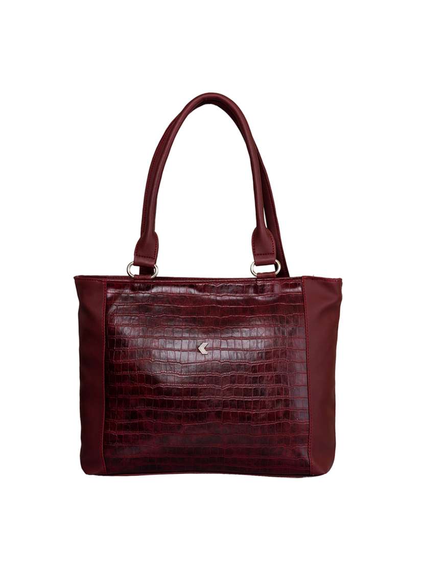 women texture leatherette handbag