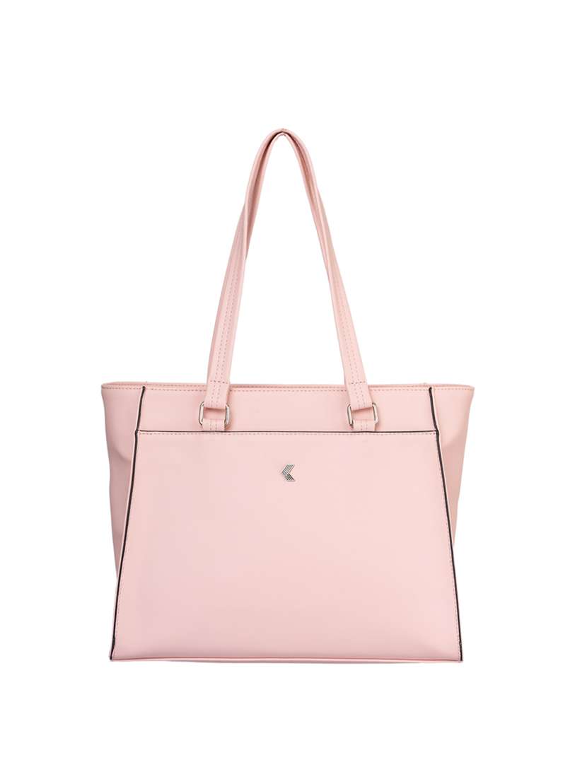 women solid leatherette handbag