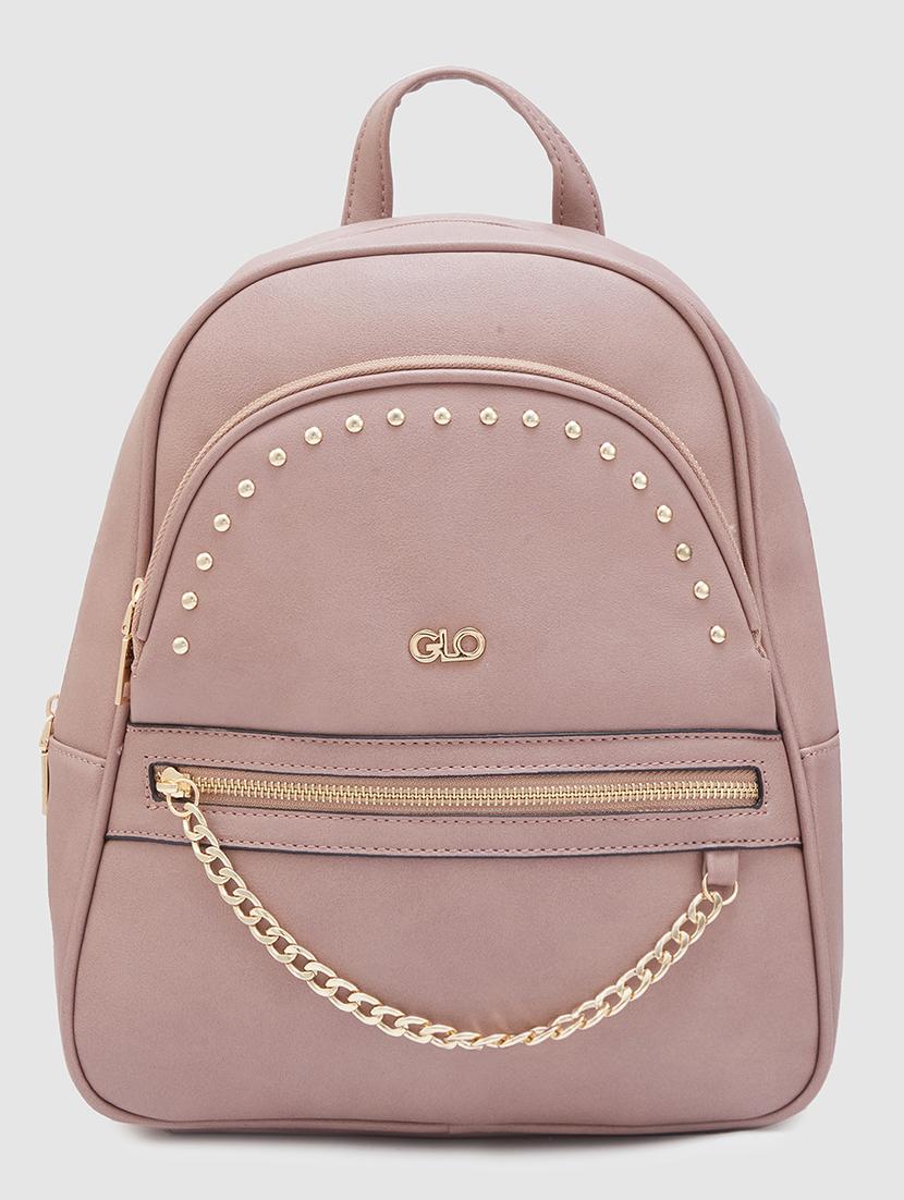 women solid leatherette regular backpack - 20405746 -  Zoom Image - 0
