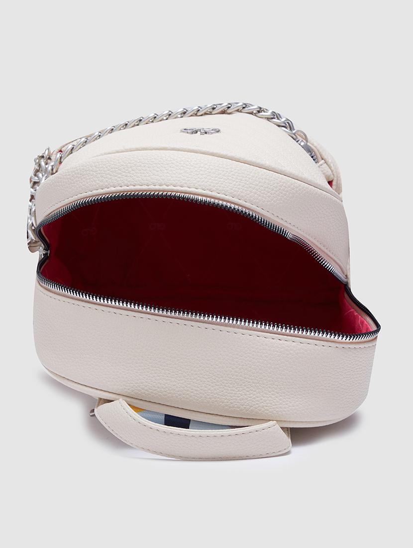 globus women ivory textured smart casual backpack - 20405748 - Standard Image - 2