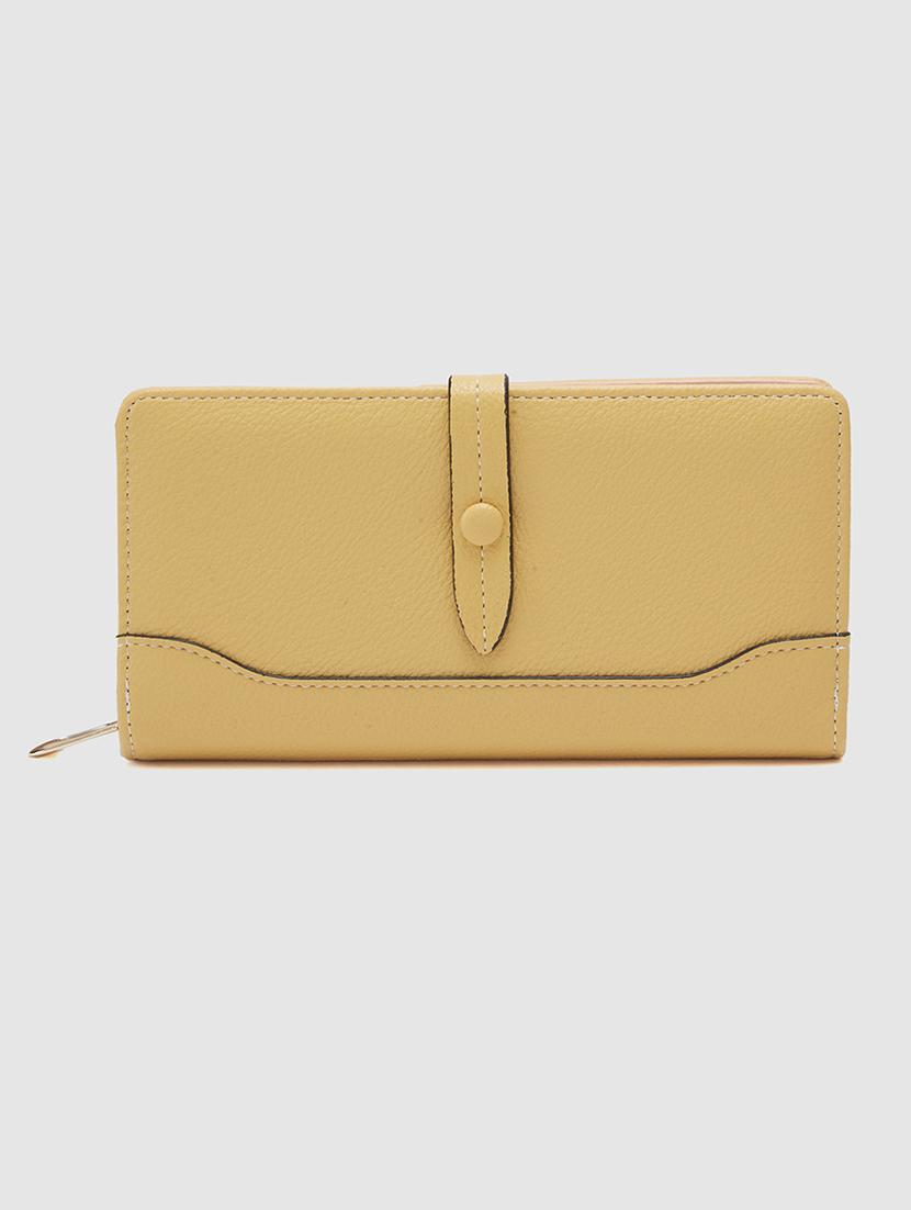 yellow leather wallet