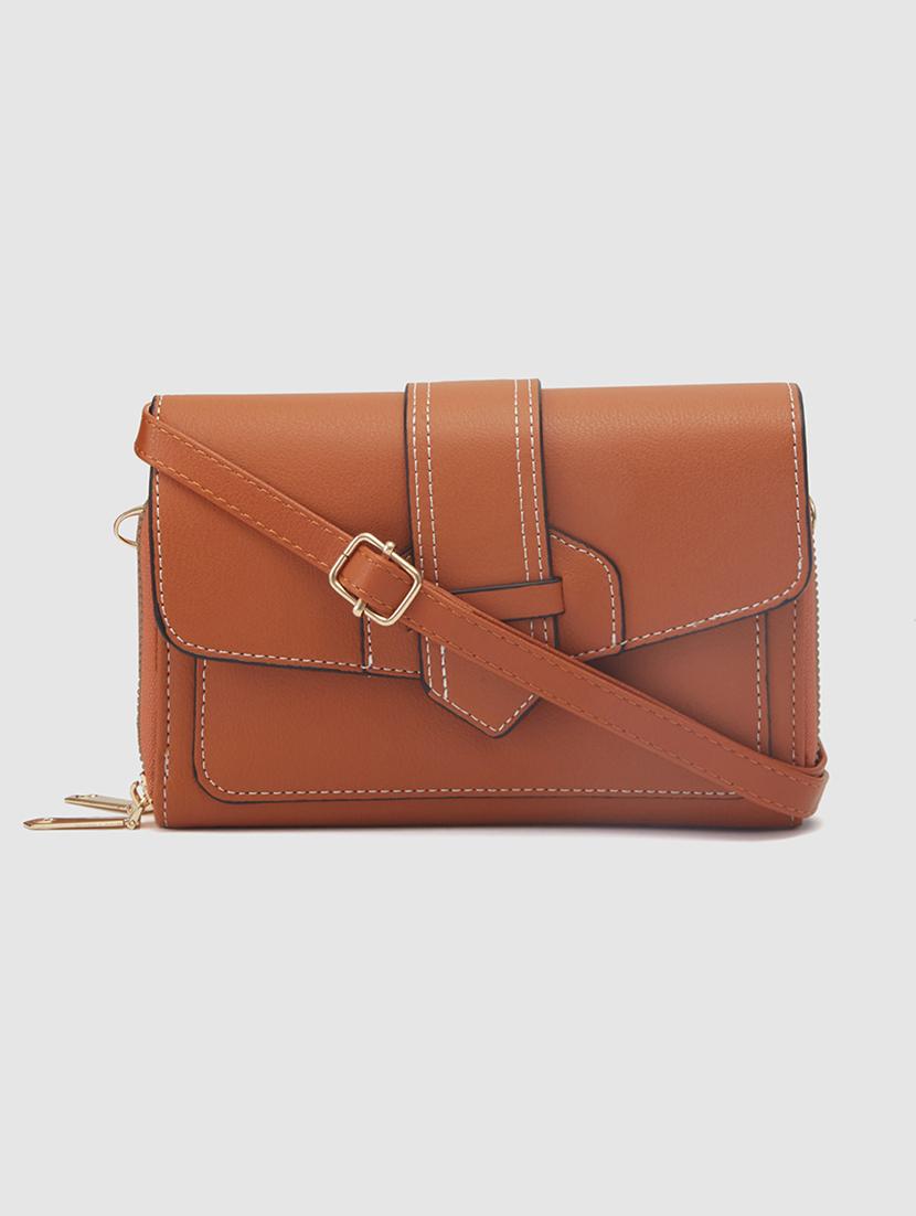 globus women orange solid envelope wallet - 20405764 -  Zoom Image - 0