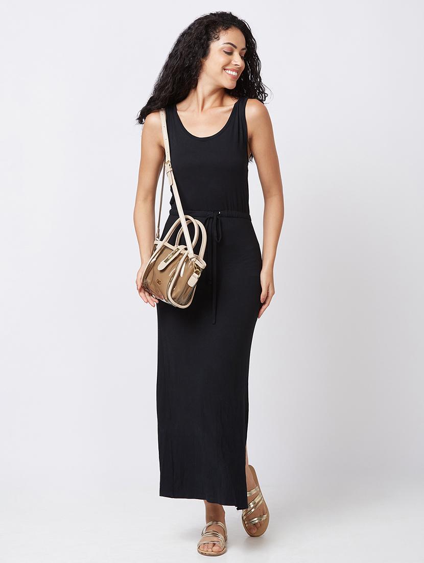 women solid leatherette handbag - 20405797 - Standard Image - 7